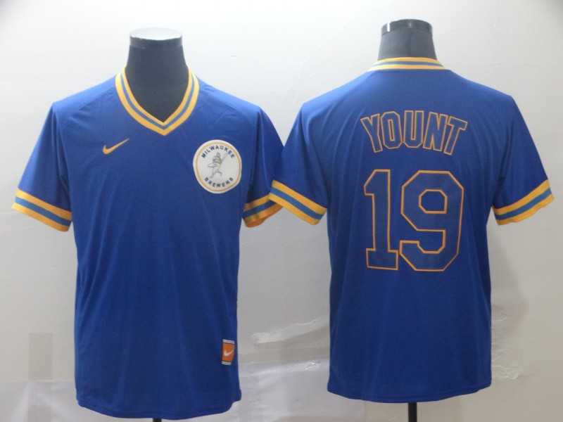 Brewers 19 Robin Yount Royal Throwback Jersey (1),We sell and wholesale Brewers 19 Robin Yount Royal Throwback Jersey (1) on line form chian!